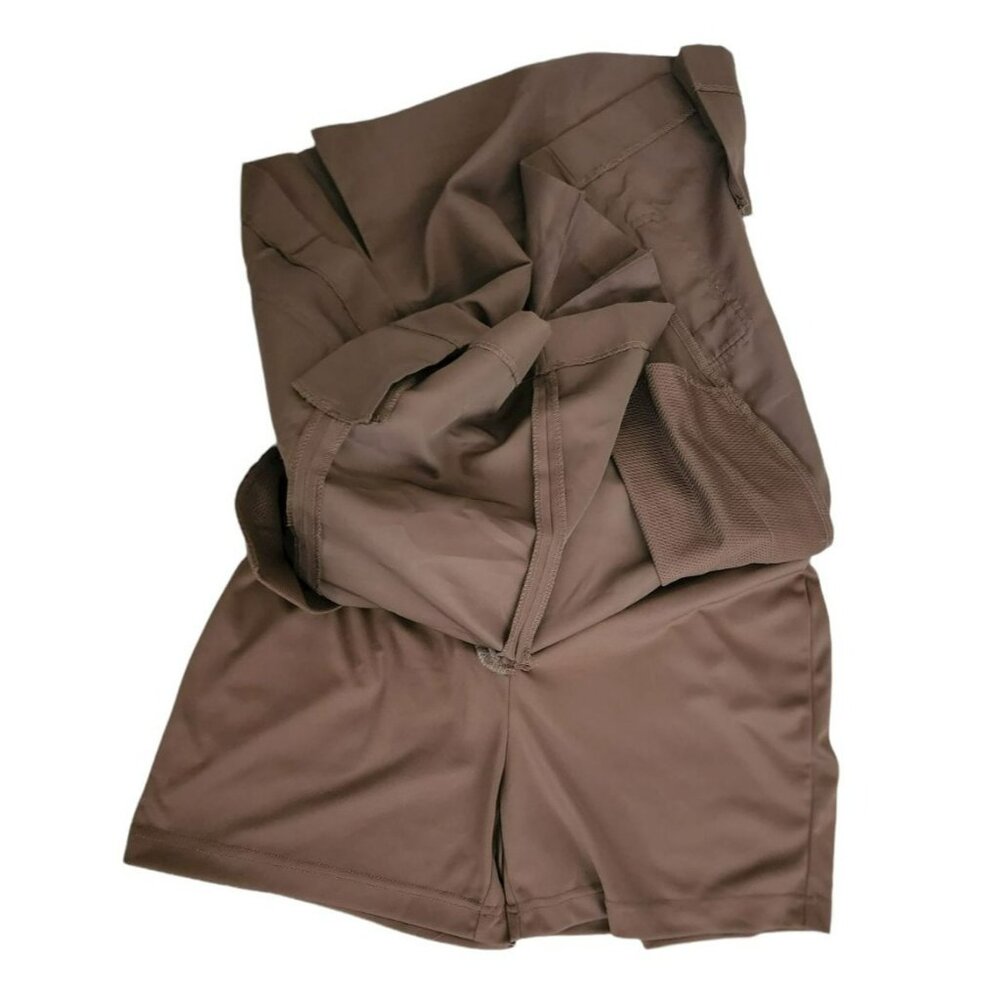 IZOD XFG Women's Athletic Golf Tennis Inner Shorts Cargo Skirt Dark Brown Sz 4 - Picture 5 of 13